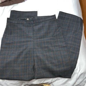 Antonio Melani Wide Leg Plaid Dress Pants